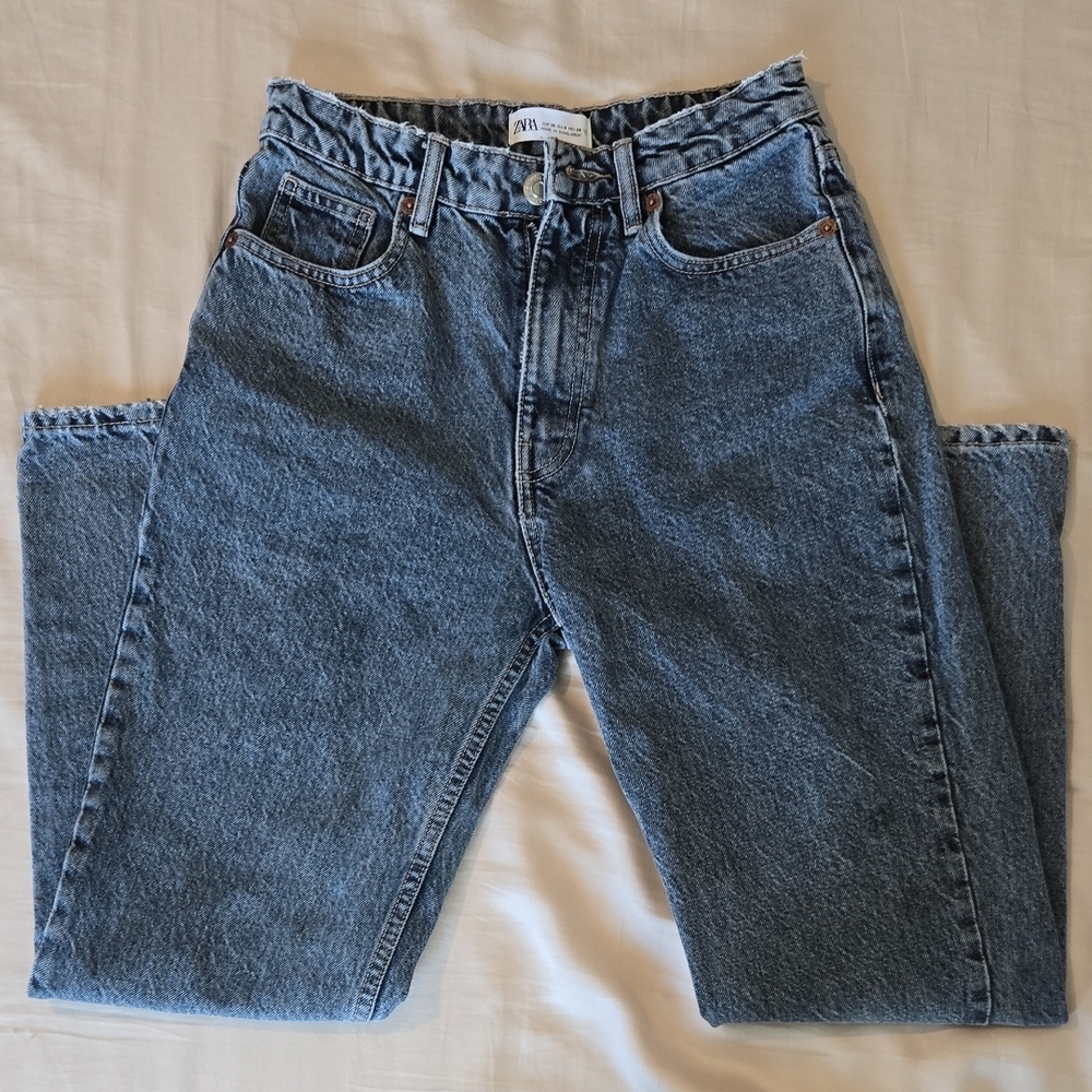 Zara Light Black Denim Jeans Size US 4